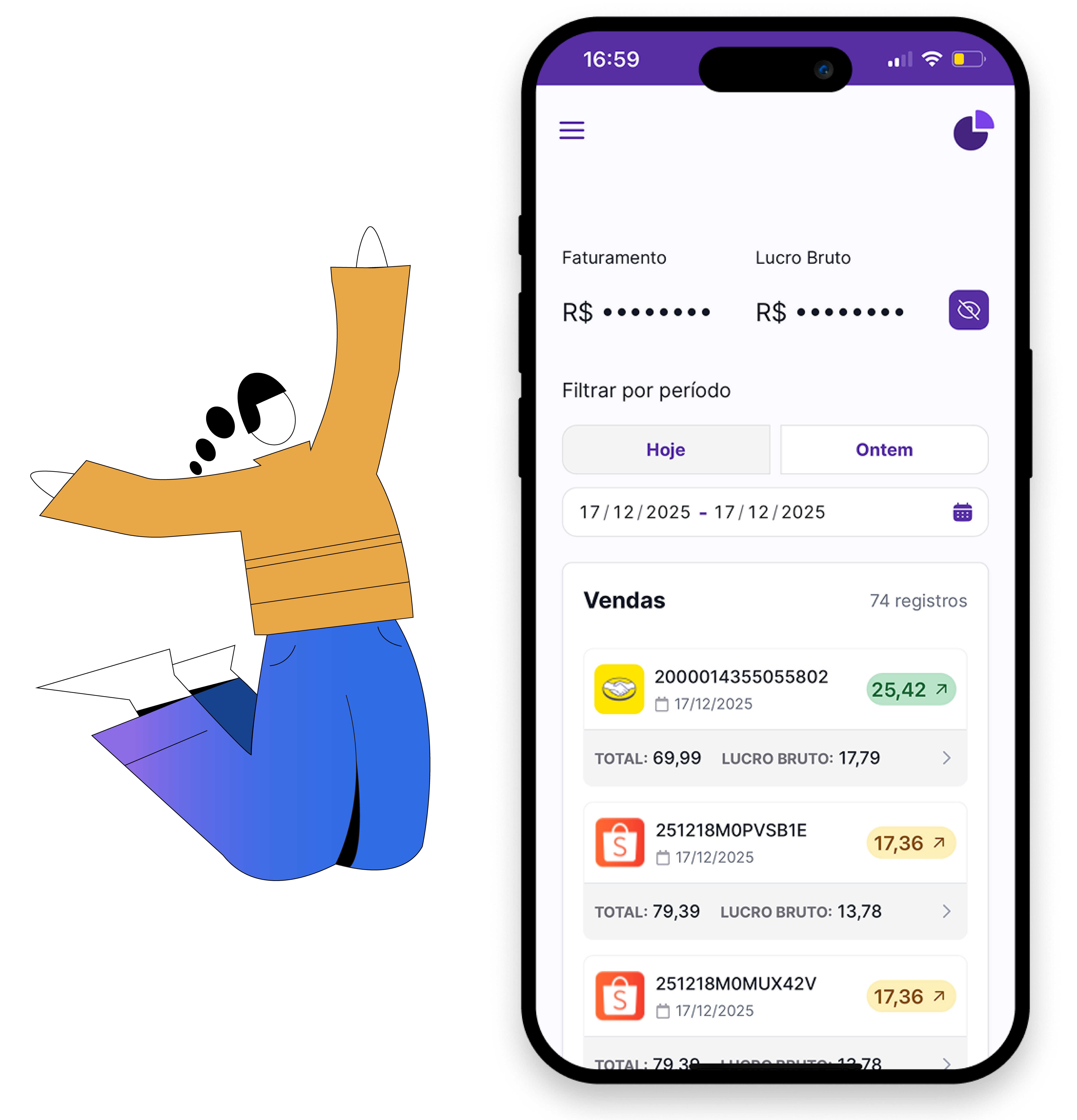 Aplicativo mobile oquesobra - Gerencie vendas no celular